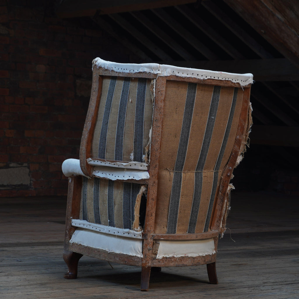 Barrel Back Wing Armchair-Antique Seating-KONTRAST