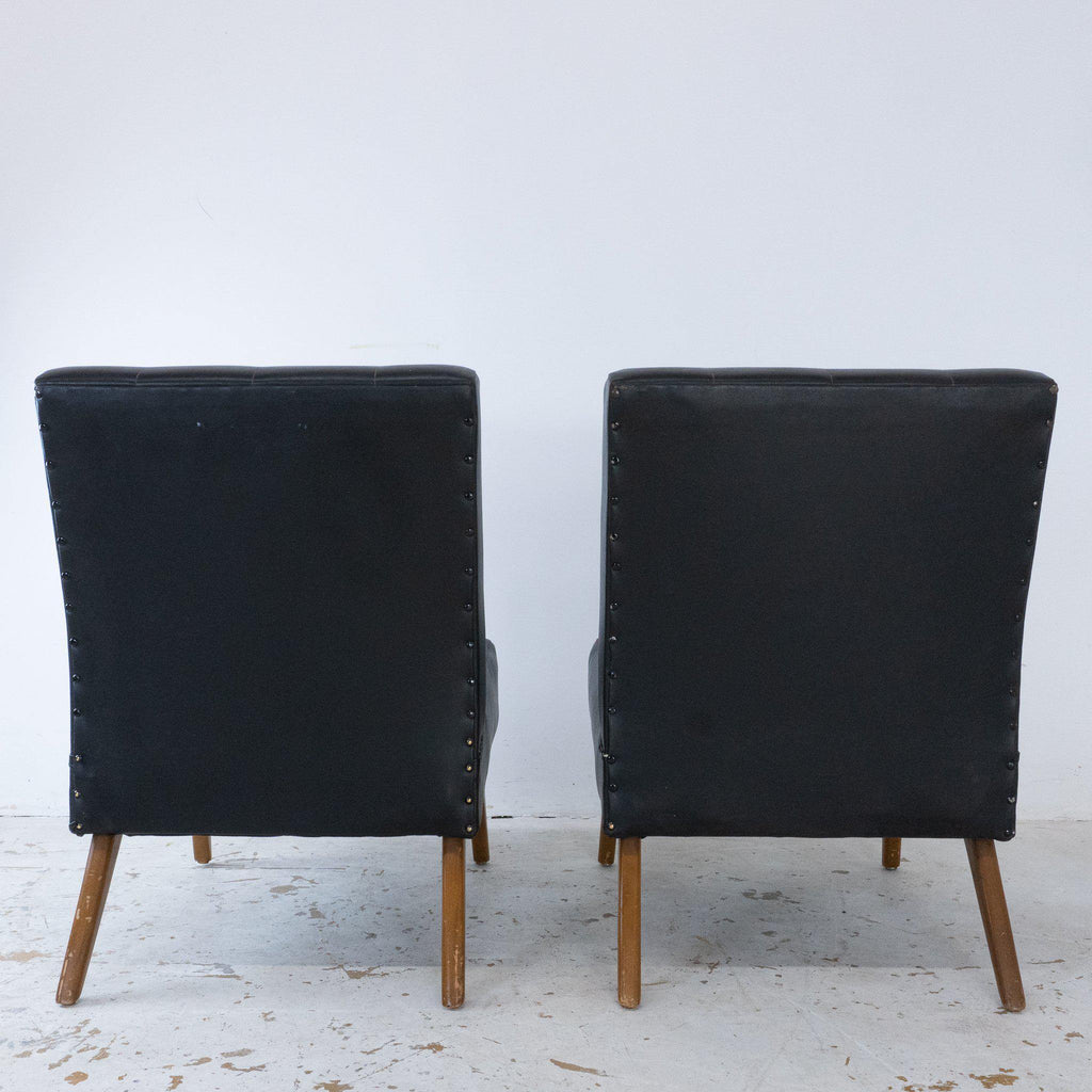 Danish Black Lounge Chairs-Mid Century Seating-KONTRAST