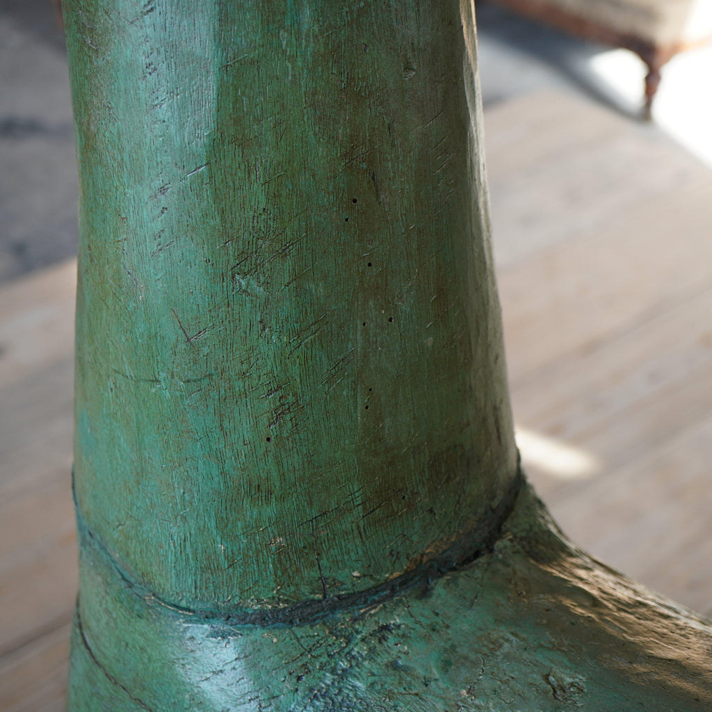 Folk Art Carved Deer - green verdigris bronze effect-Antique Decor / Accessories-KONTRAST