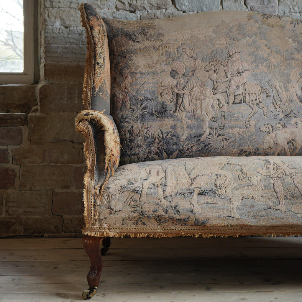 French Tapestry Sofa-Antique Seating-KONTRAST