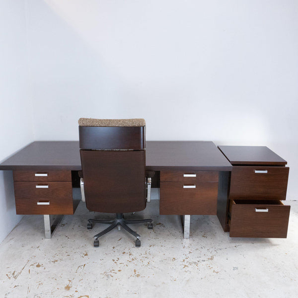 Gordon Russell Rosewood and Chrome Desk – KONTRAST