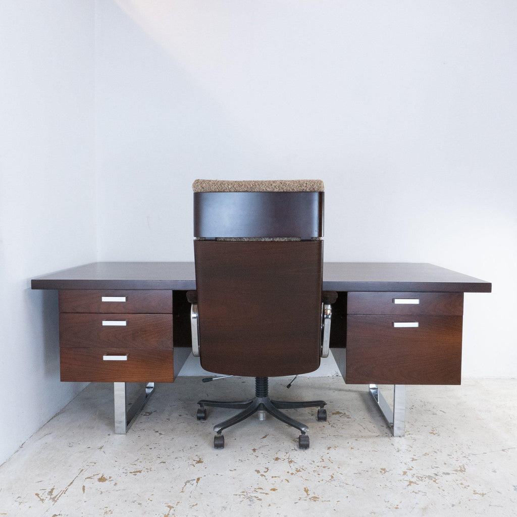 Gordon Russell Rosewood and Chrome Desk-Mid Century Desks-KONTRAST
