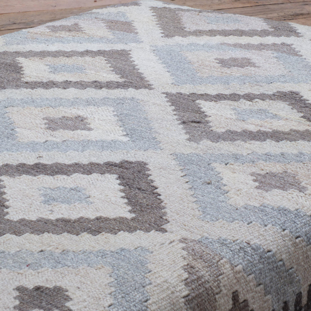 Handmade Afghan kilim rug footstool #6-kilim footstool-KONTRAST