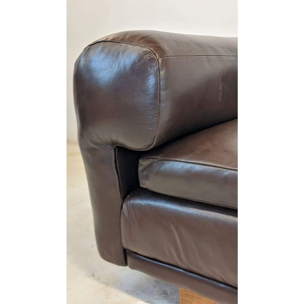 Howard Keith Diplomat Sofa in Brown leather - Mid Century Vintage-Mid Century Seating-KONTRAST