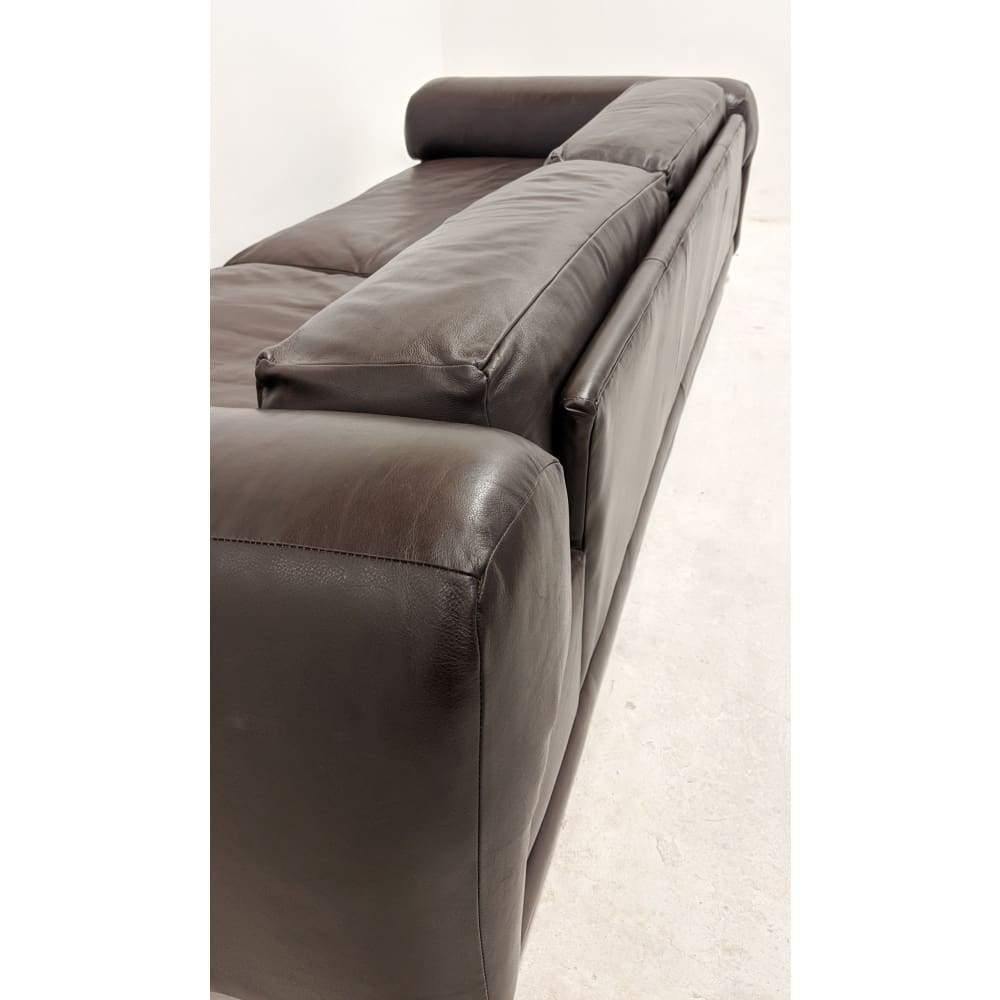 Howard Keith Diplomat Sofa in Brown leather - Mid Century Vintage-Mid Century Seating-KONTRAST