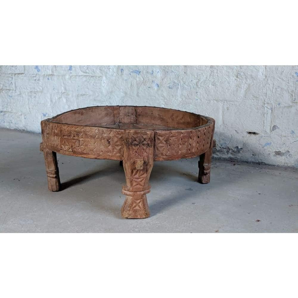 Indian Rice Table Indian Chakki Rice Table - vintage coffee table – KONTRAST