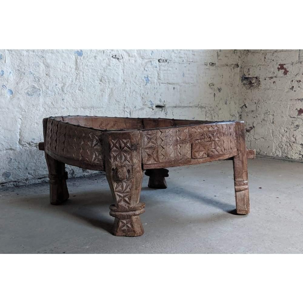 Indian Chakki Rice Table - vintage coffee table-Antique Tables-KONTRAST