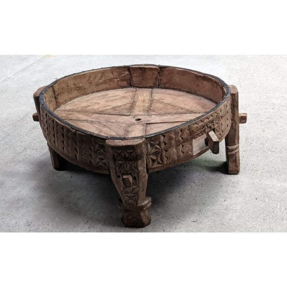 Indian Chakki Rice Table - vintage coffee table-Antique Tables-KONTRAST