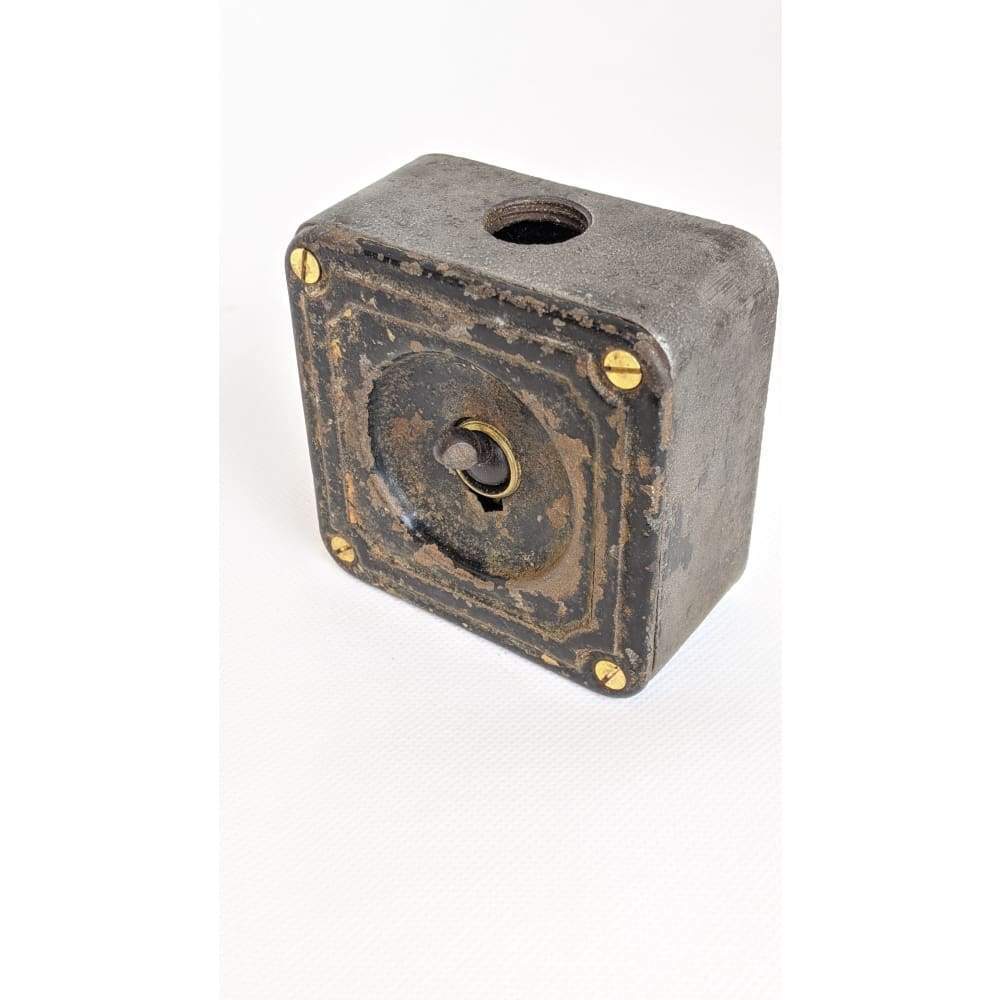 Industrial Vintage Light Switch Cast Iron Crabtree 1-Gang switch-vintage fixed switches & sockets-KONTRAST
