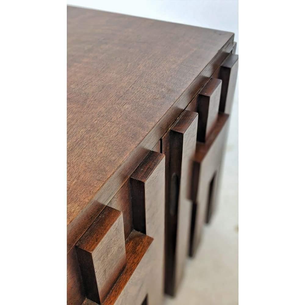 Lane Brutalist Cabinet - side table - mid century night stand #1-Mid Century Storage-KONTRAST