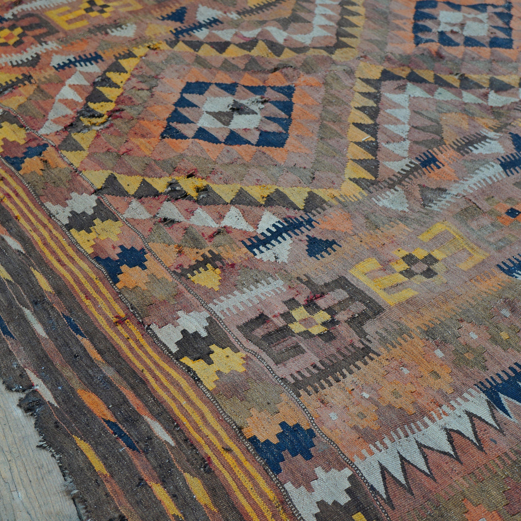 Large Vintage Afghanistan kilim rug-Antique Decor / Accessories-KONTRAST