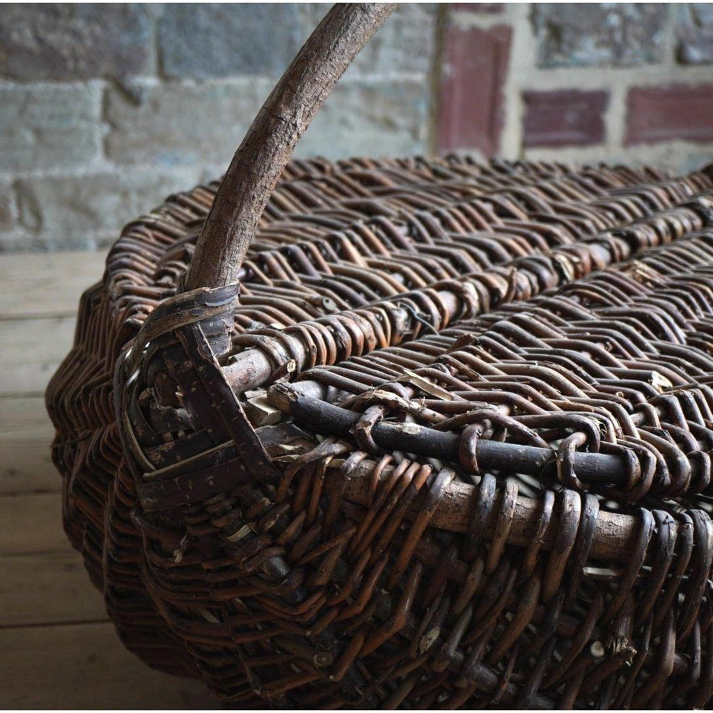 Large Wicker Basket-Vintage Storage-KONTRAST