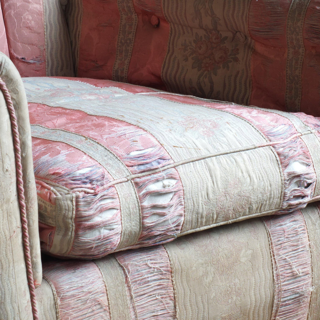 Maple & Co armchair in original fabric c1905-Antique Seating-KONTRAST