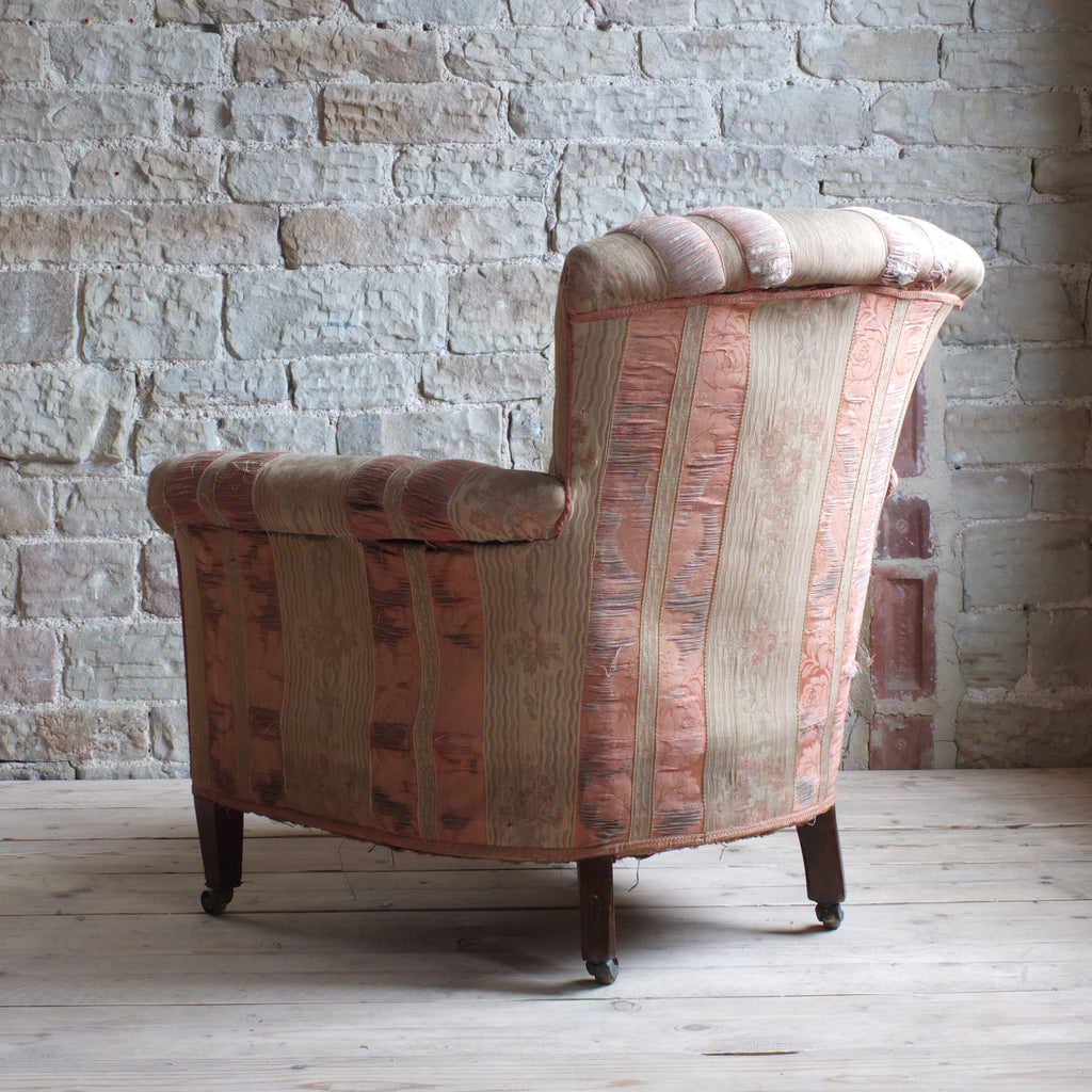 Maple & Co armchair in original fabric c1905-Antique Seating-KONTRAST
