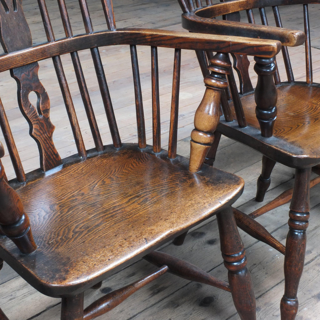Matched set of 6 19th century Windsor chairs-Antique Seating-KONTRAST