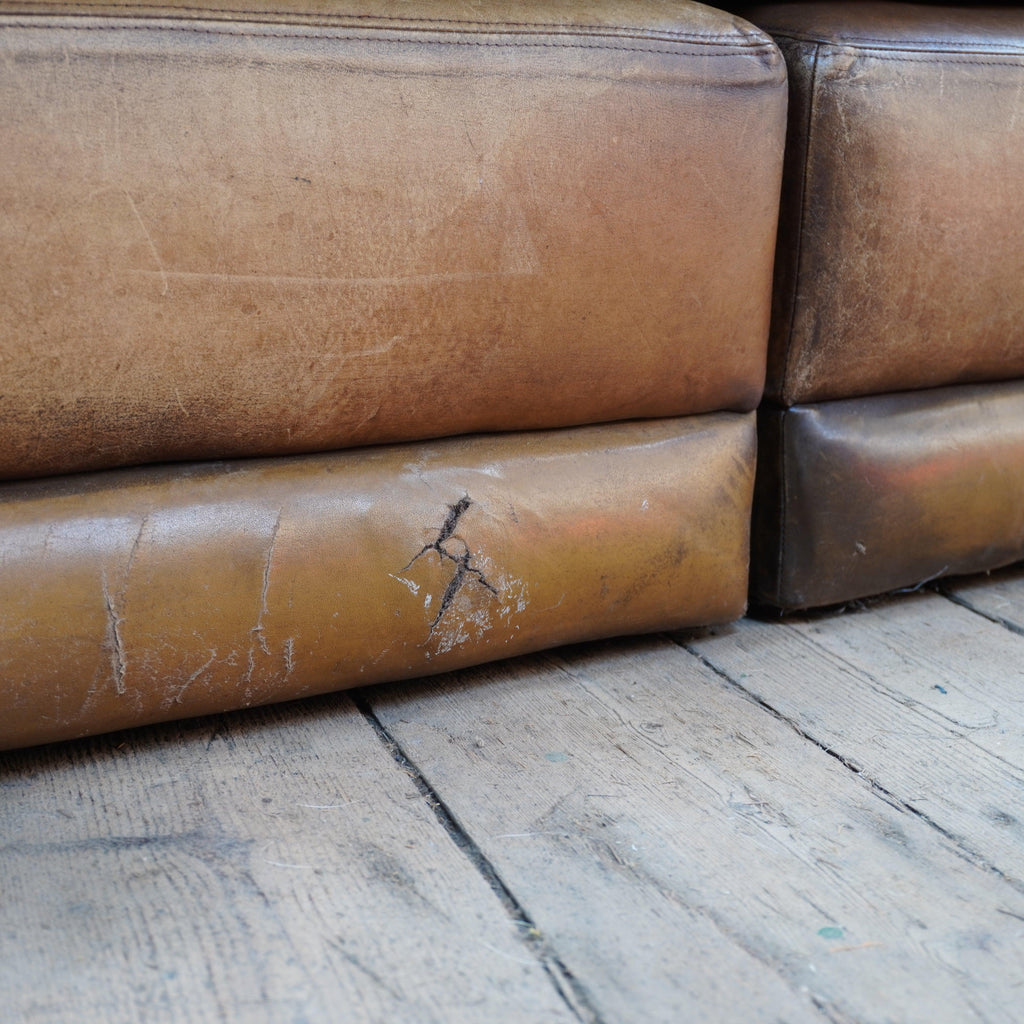 Mid Century Leather Modular Sofa - likely by De Sede-KONTRAST