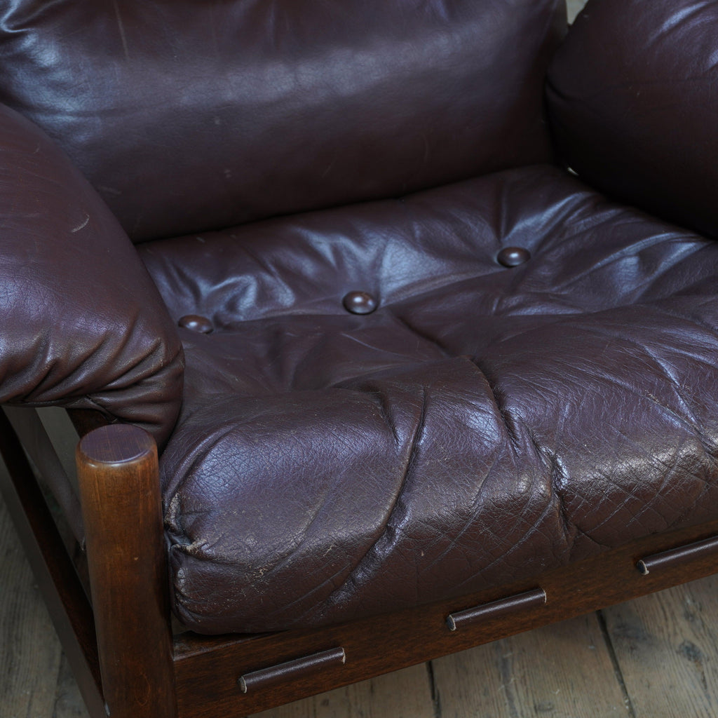 Mid Century Safari Armchair - buffalo leather-mid century chair-KONTRAST