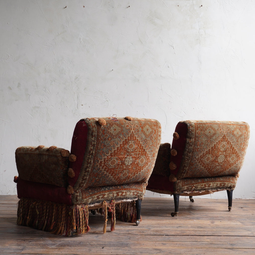 Pair of Antique Carpet Chairs-KONTRAST