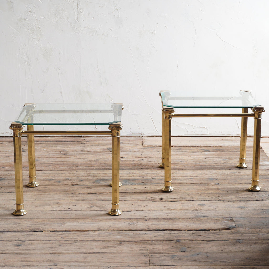 Pair of Glass Side Tables-KONTRAST