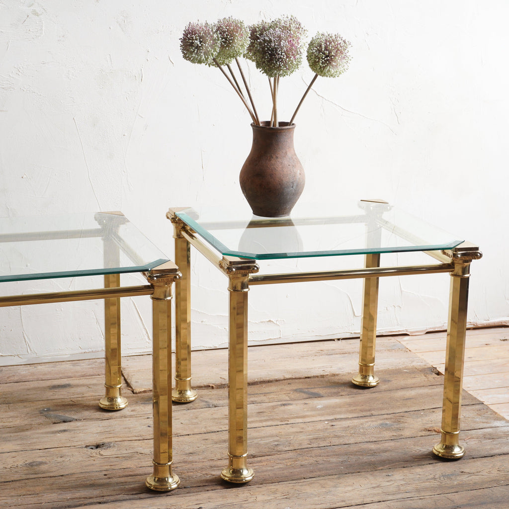 Pair of Glass Side Tables-KONTRAST