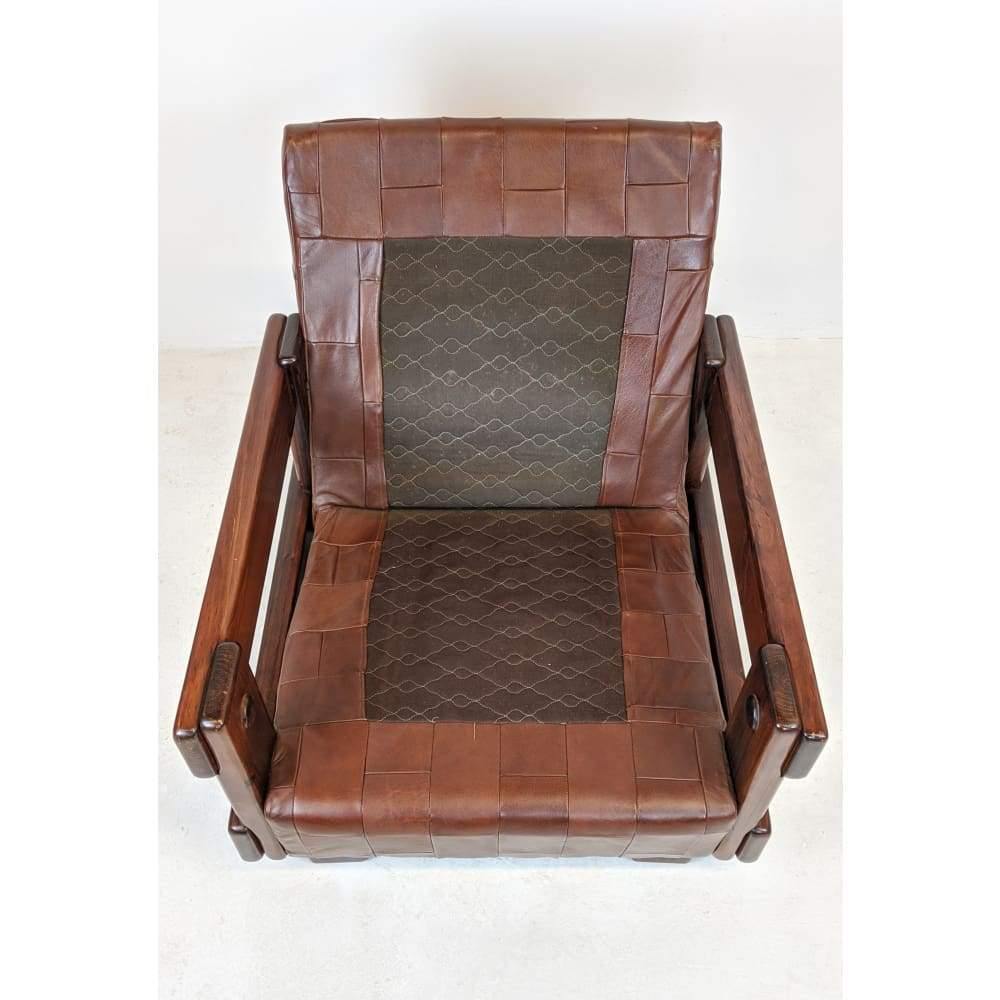 Pair of Vintage Mid Century Danish Patchwork Leather chairs-Mid Century Seating-KONTRAST
