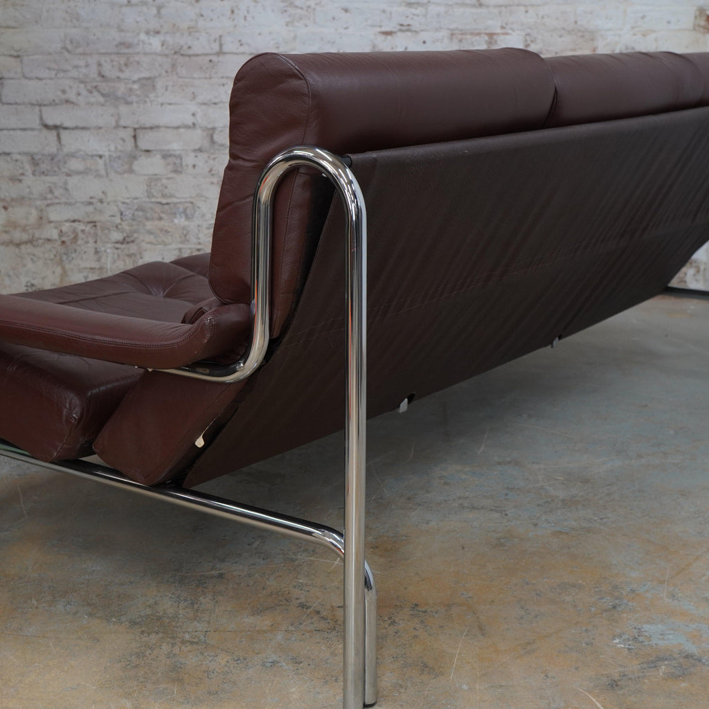 Pieff Alpha Sofa - 3 seater leather sofa - mid century-Mid Century Seating-KONTRAST