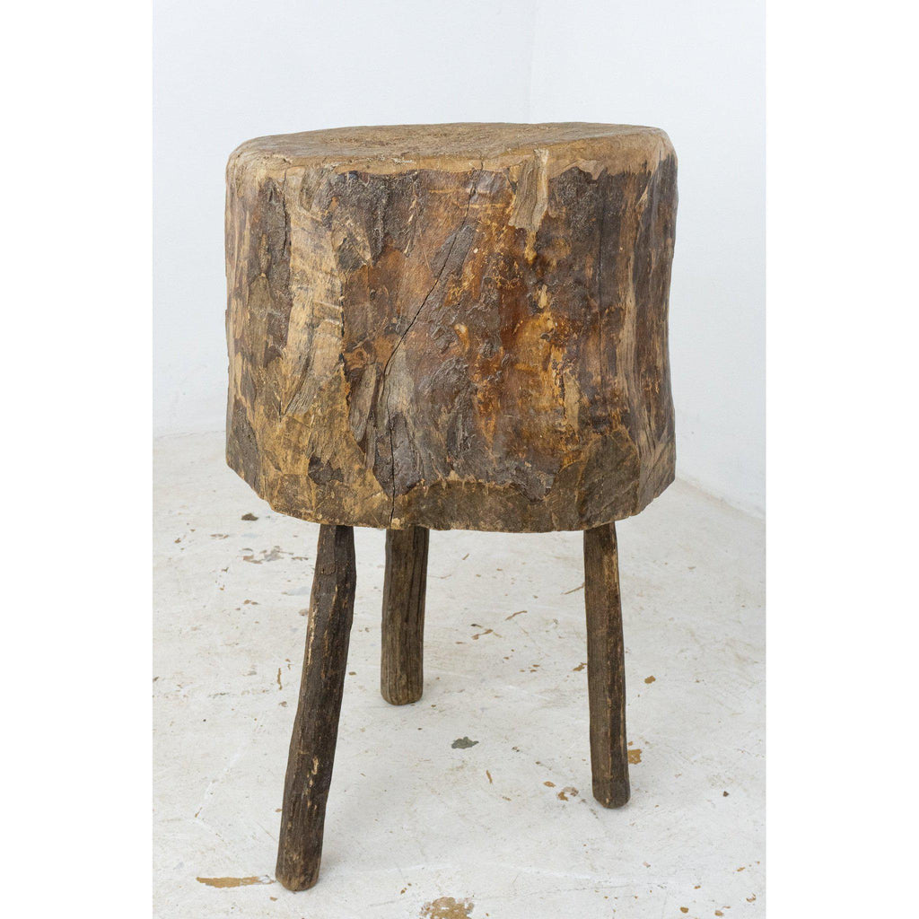 Primitive Tree Stump Table-Antique Tables-KONTRAST