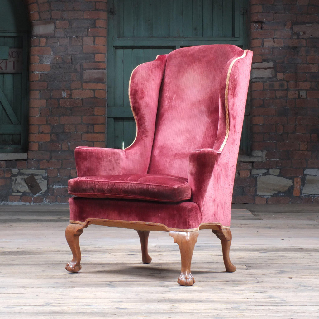 Rare Howard & Son's wingback armchair-Antique Seating-KONTRAST