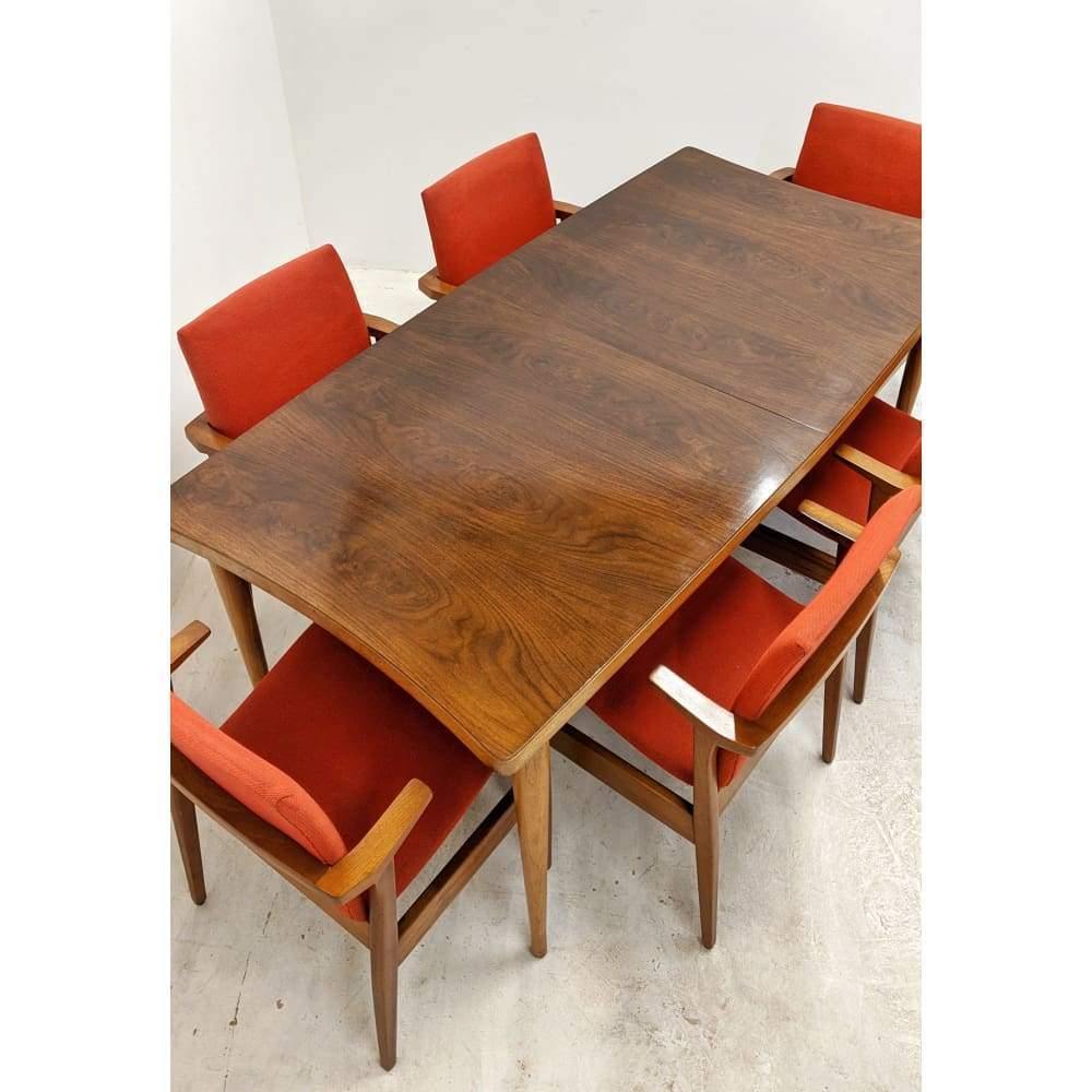 Rosewood extending dining table by Uniflex-Mid Century Tables-KONTRAST