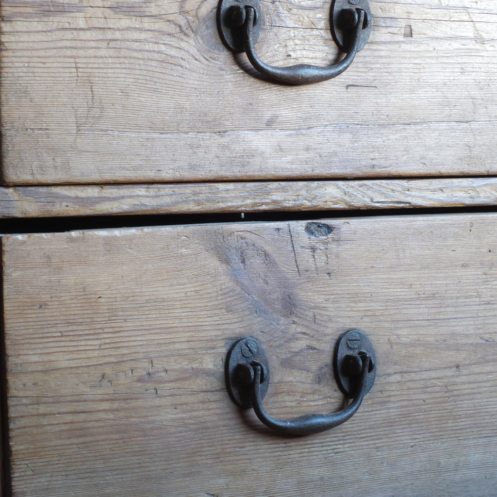 Rustic Chest of Drawers - swan neck handles-Antique Storage-KONTRAST