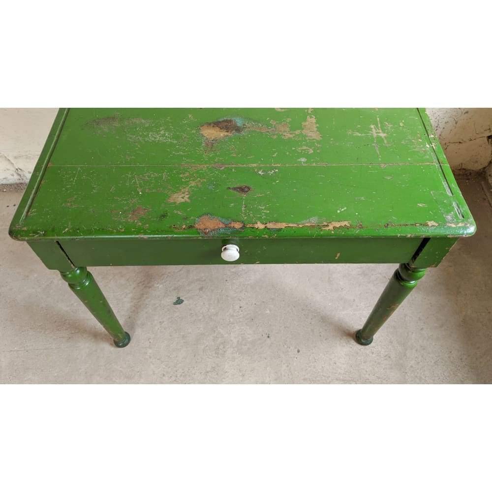SOLD Antique Painted Pine Desk, small table-Antique Tables-KONTRAST