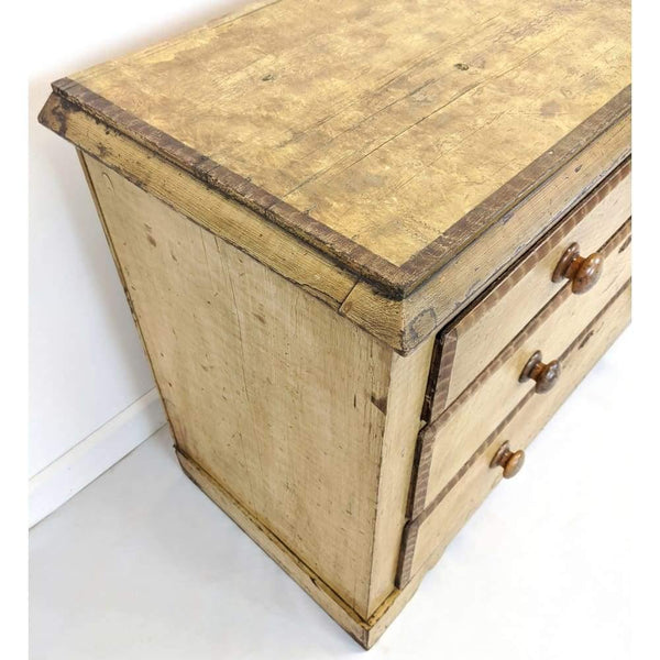 KONTRAST - SOLD | Antique Scumble Painted Pine Chest of Drawers - storage