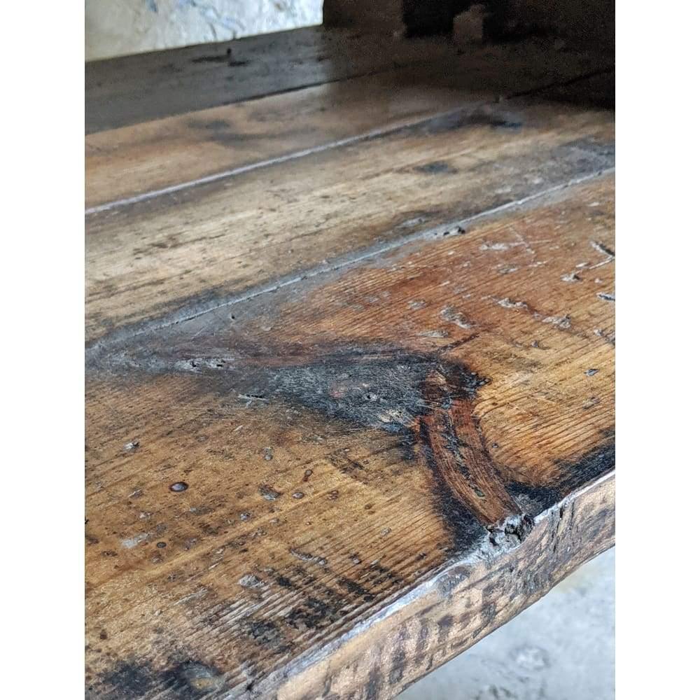 SOLD Antique Work Bench - Rustic carpenters table | pine kitchen island-Antique Tables-KONTRAST