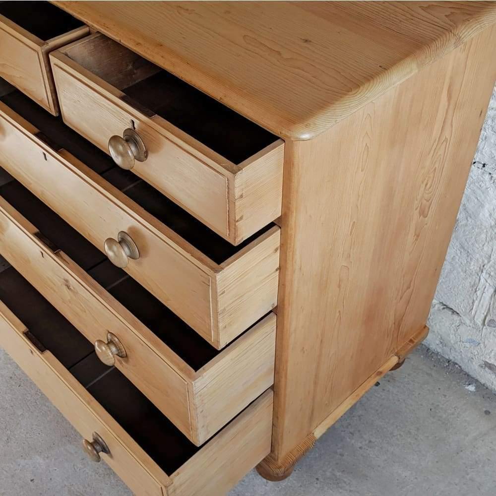 SOLD Antique pine chest of drawers unit-Antique Storage-KONTRAST