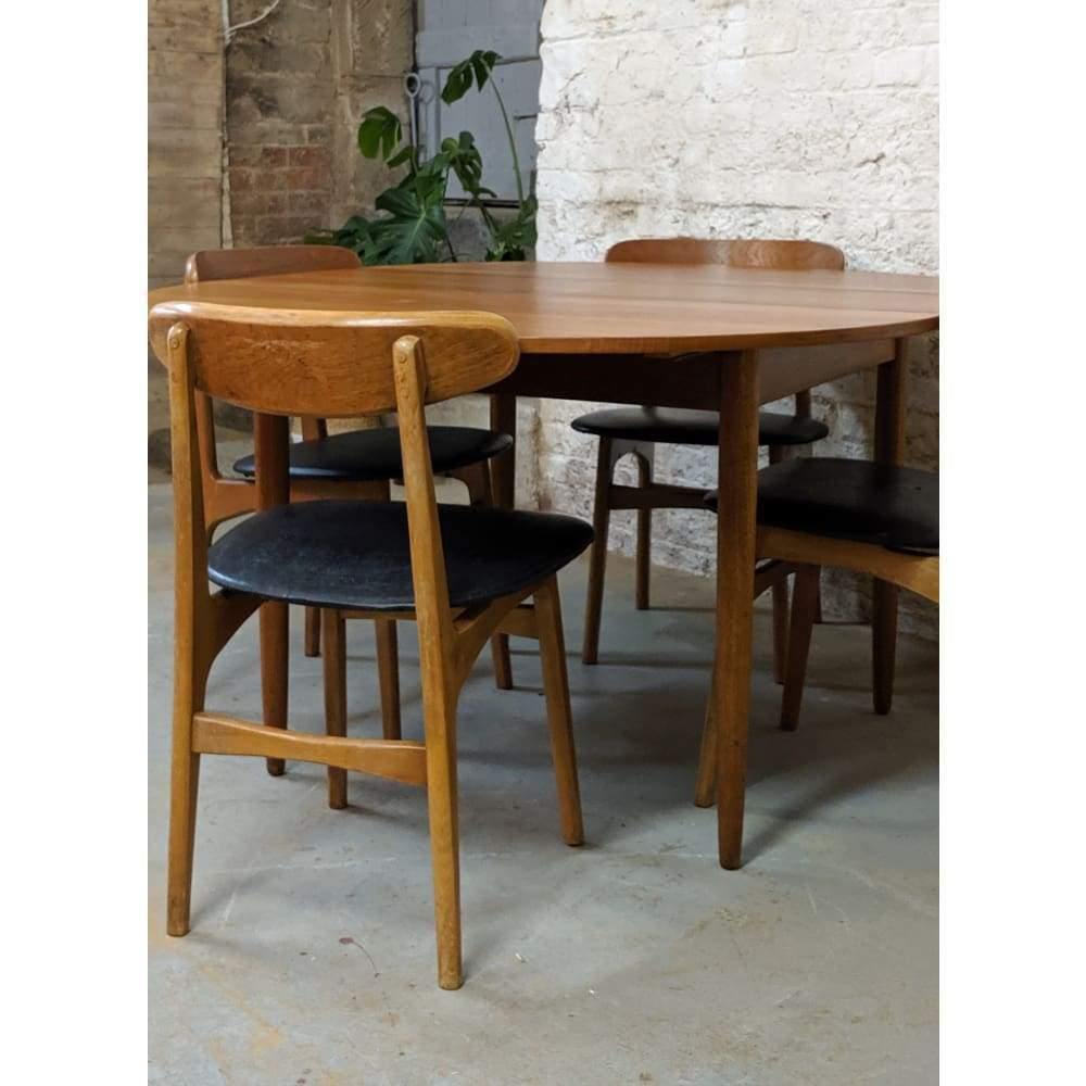 SOLD Austinsuite Dining Set - extendable dining table and x4 chairs | mid century modern | mcm austin suite-Mid Century Tables-KONTRAST