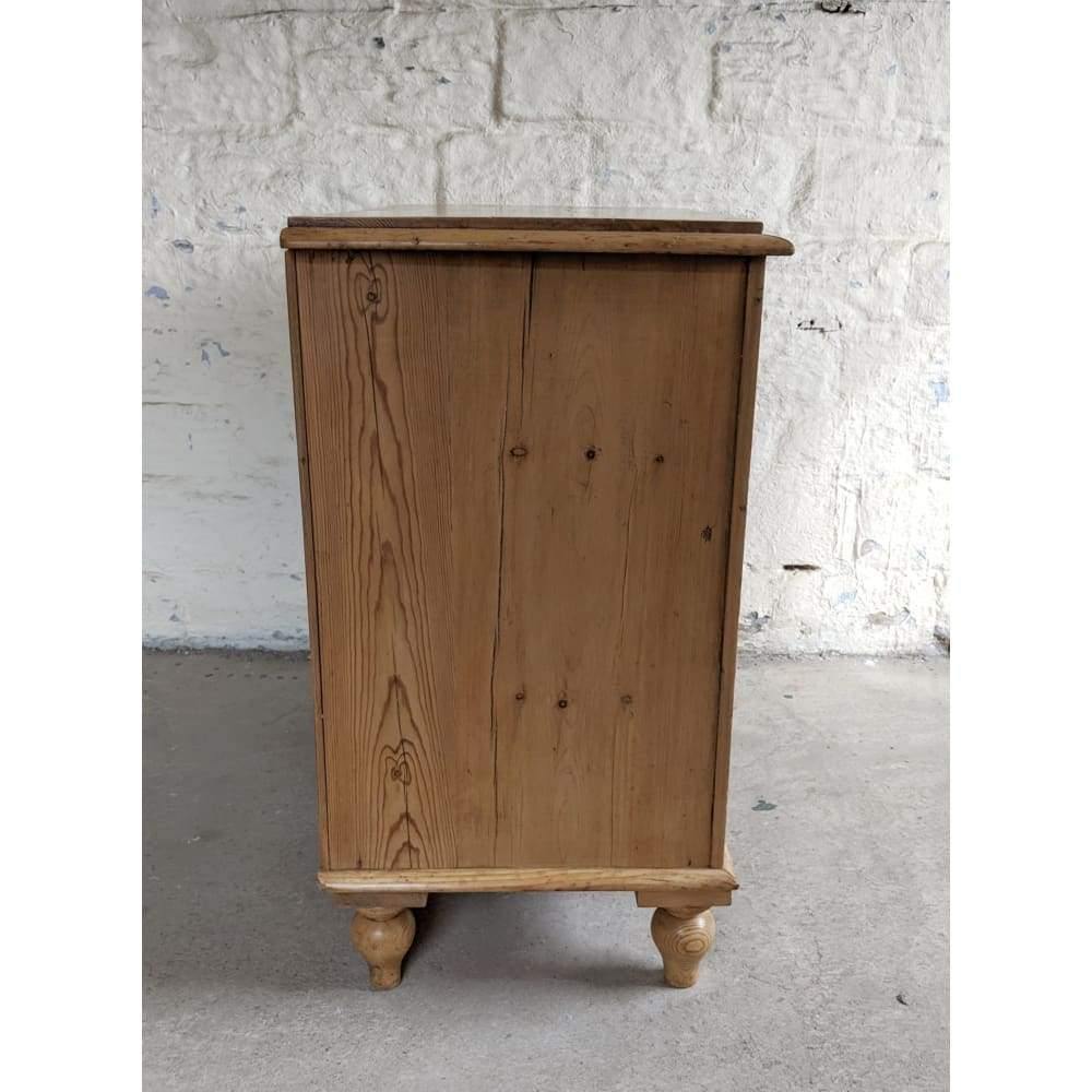 SOLD Chest of Drawers, Pitch Pine Vintage with dove tail drawers-Antique Storage-KONTRAST