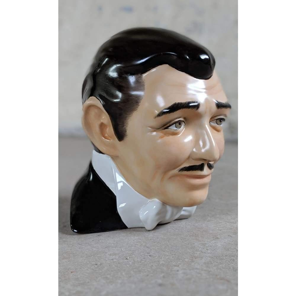 SOLD Clarke Gable Bust - flesh pots - porcelain Rhett Butler - hand painted-Mid Century Decor / Accessories-KONTRAST