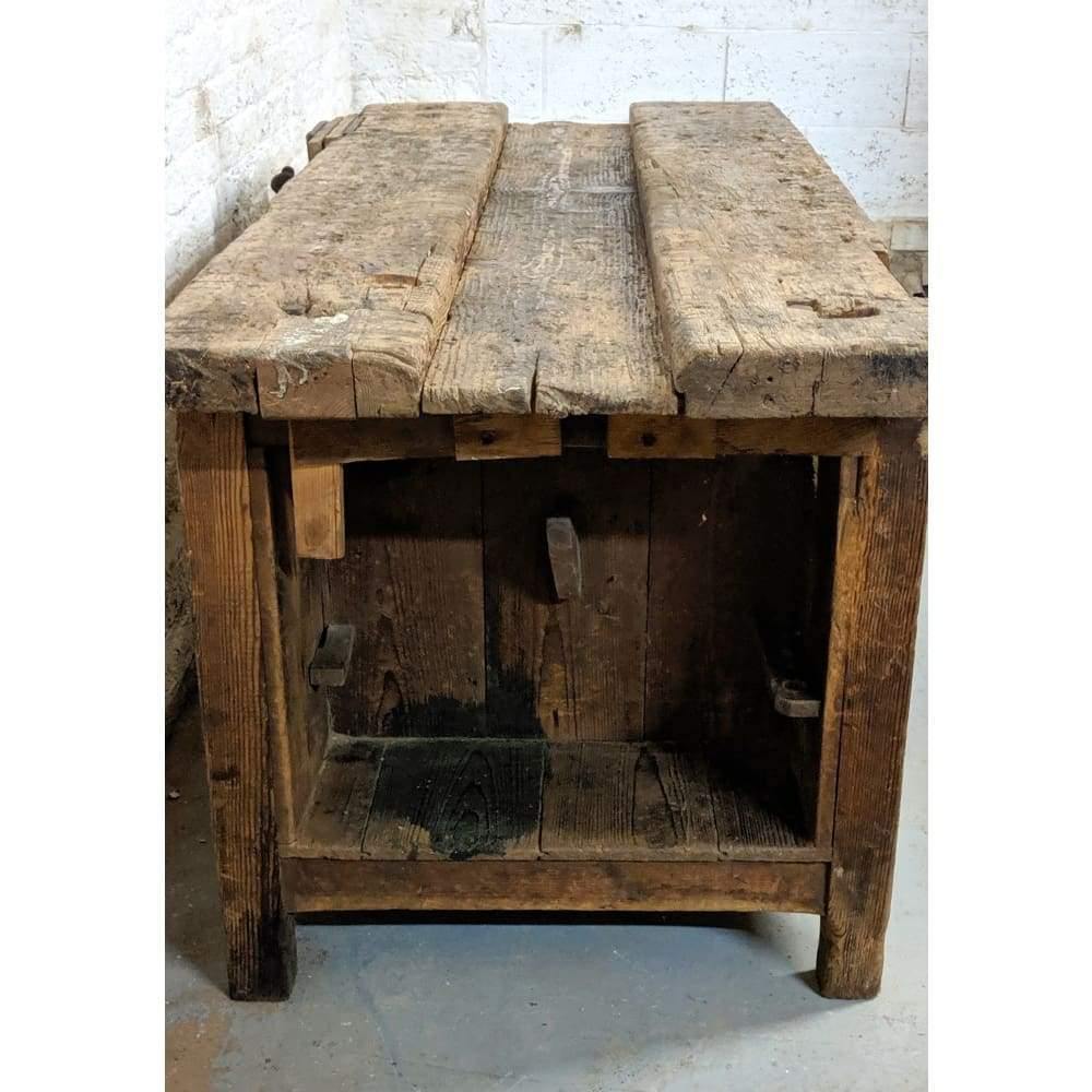 Rustic Timber Workbench KONTRAST - SOLD Industrial Antique Workbench Wooden Solid Pitch Pine in ...