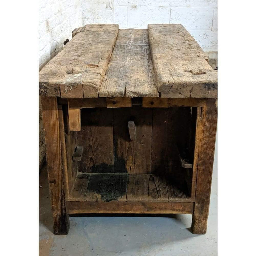 KONTRAST - SOLD Industrial Antique Workbench Wooden Solid Pitch Pine in ...
