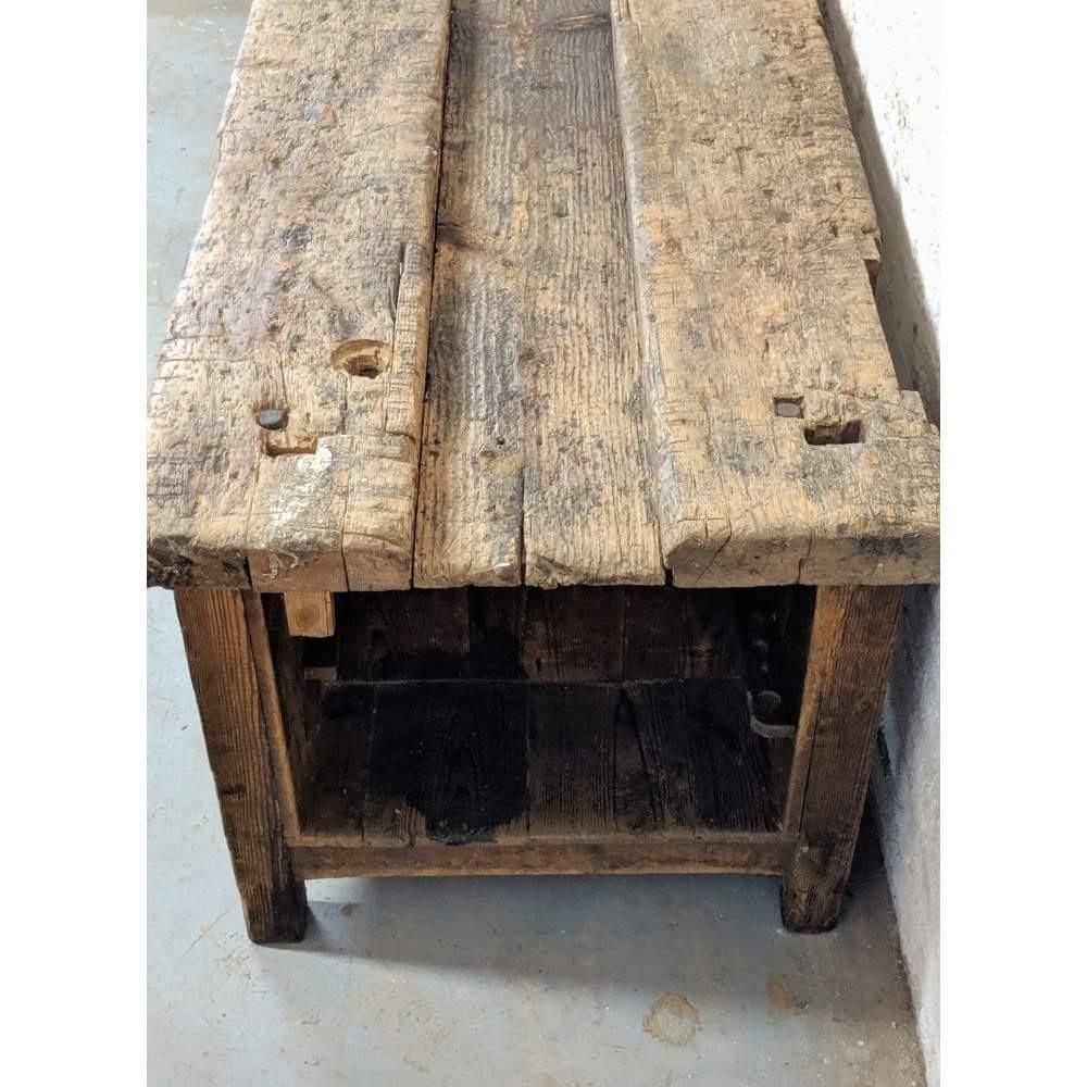 Rustic Timber Workbench KONTRAST - SOLD Industrial Antique Workbench Wooden Solid Pitch Pine in ...