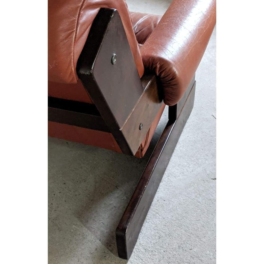 SOLD Mid century Scandinavian leather sofa-Mid Century Seating-KONTRAST