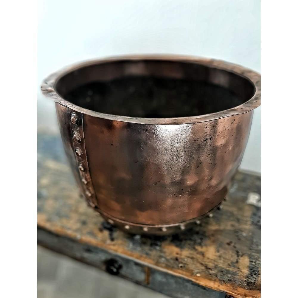 SOLD Victorian riveted copper planter-Antique Decor / Accessories-KONTRAST