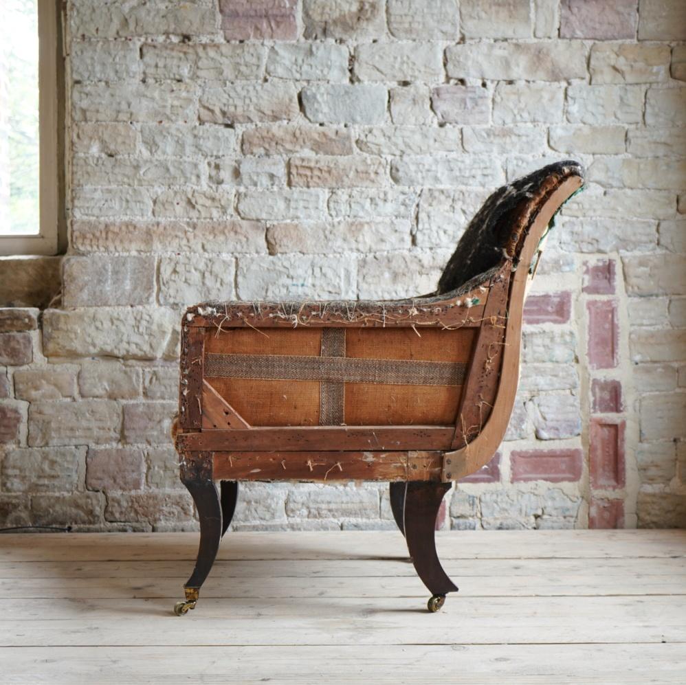 Sabre Leg Regency Library Chair-Antique Seating-KONTRAST