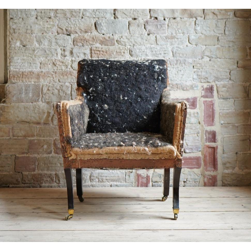 Sabre Leg Regency Library Chair-Antique Seating-KONTRAST