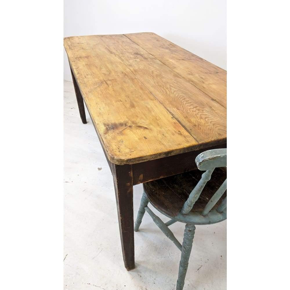 Scrub Top Table - Antique victorian painted pine prep table-Antique Tables-KONTRAST