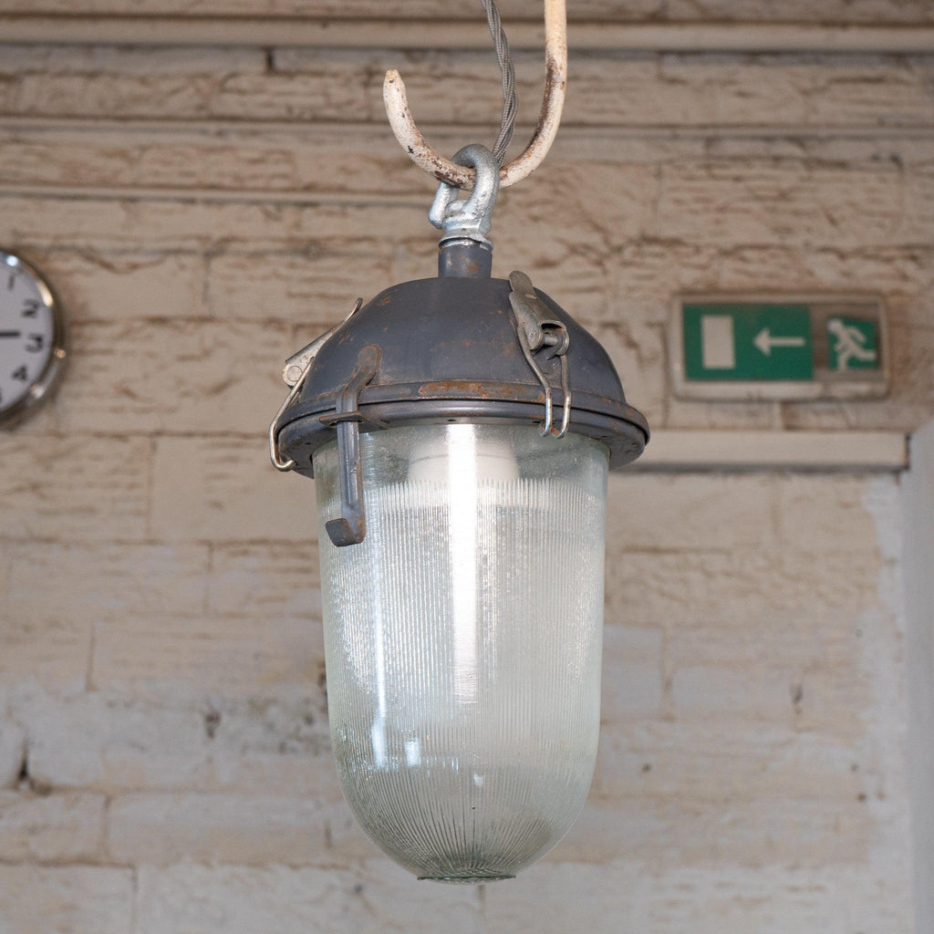 Soviet Industrial Lantern Lamp - weather proof-vintage lighting-KONTRAST
