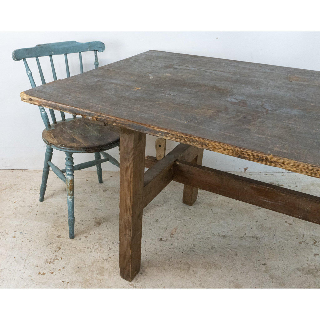 Swedish Painted Trestle Table-Antique Tables-KONTRAST