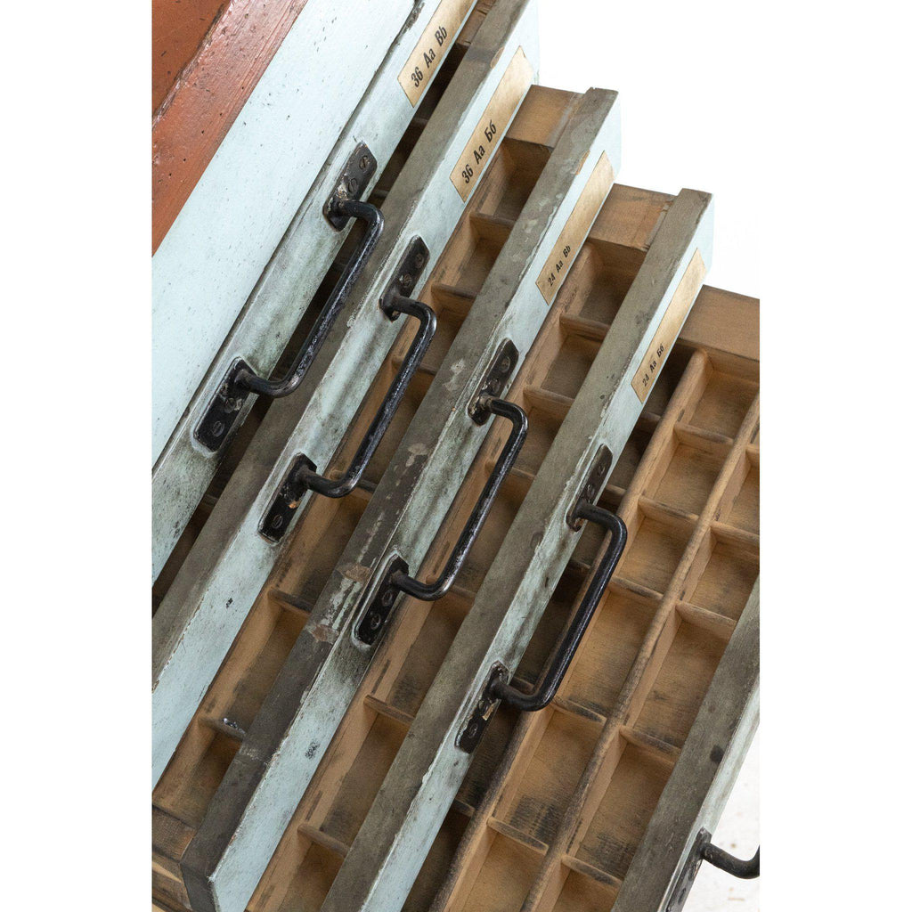 Type Set Drawers-Antique Storage-KONTRAST