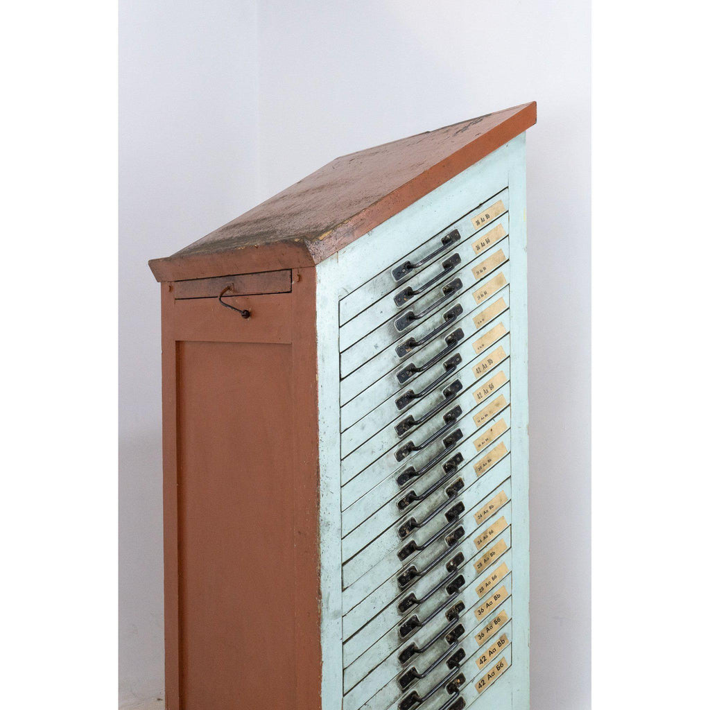 Type Set Drawers-Antique Storage-KONTRAST