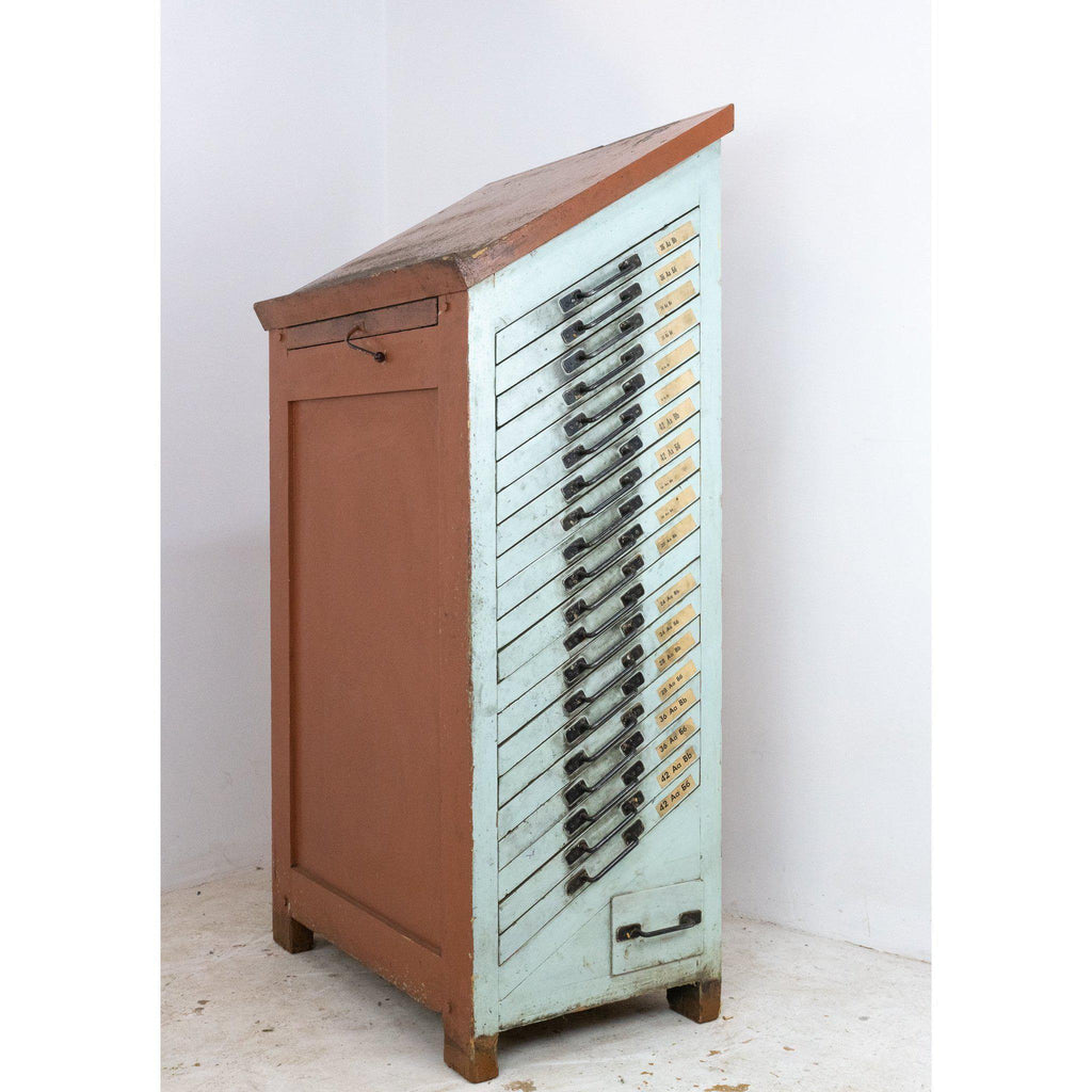 Type Set Drawers-Antique Storage-KONTRAST
